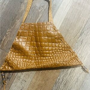 Sold! Crocodile Pattern Brown Mini Bag